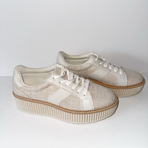 DV by Dolce Vita Bubbles Tan Almond Tweed Sz 9.5 Platform Y2K - Picture 3 of 12